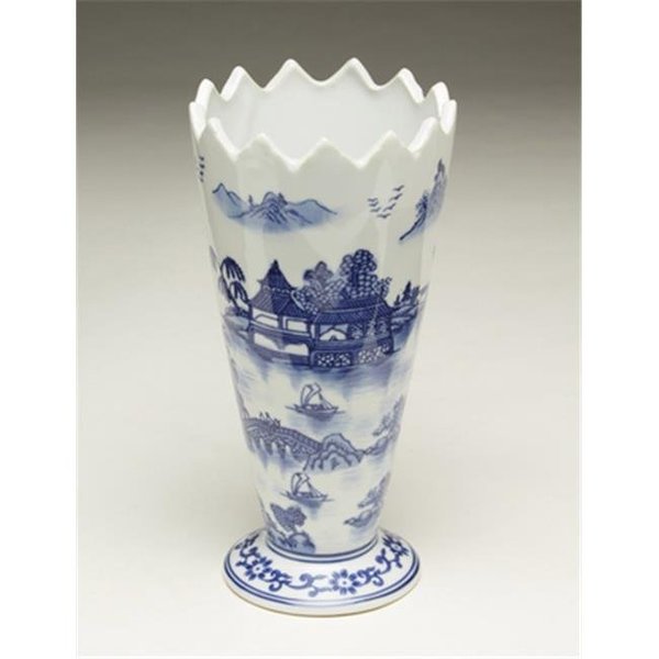 Aa Importing AA Importing 59810 9.5 in. Blue & White Vase 59810